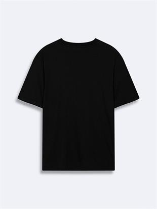 LTB SEZONO Erkek Sıfır Yaka Kısa Kol Regular Siyah T-Shirt 1225841796089