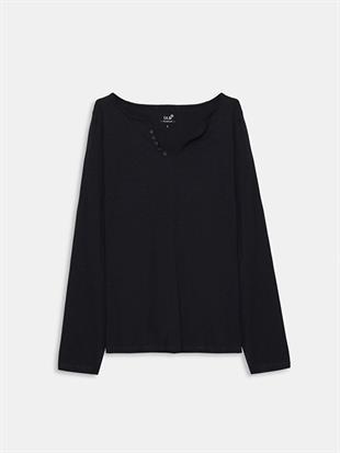 LTB TEMESE Erkek Uzun Kol V Yaka T-Shirt