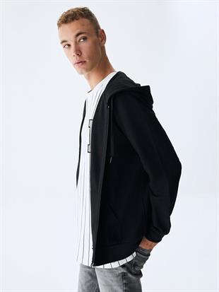 Ltb VINESSA Düz Kapüşonlu Fermuarlı Regular Fit Sweatshırt 11258605060019