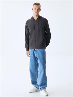 Ltb VINESSA Düz Kapüşonlu Fermuarlı Regular Fit Sweatshırt 11258605060019