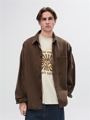 LTB WILLO SEPIA BROWN WASH ERKEK KOT GÖMLEK