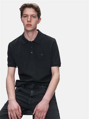 Ltb Wınado Erkek Siyah Polo Yaka  Kısa Kol Regular Siyah T-Shirt 1225845086089200