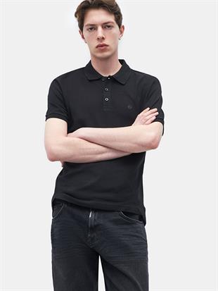 Ltb Wınado Erkek Siyah Polo Yaka  Kısa Kol Regular Siyah T-Shirt 1225845086089200