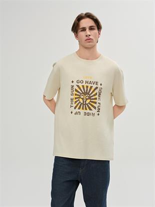 LTB YANESE Erkek Basic Baskılı Sıfır Yaka Taş T-shirt 1225842726089