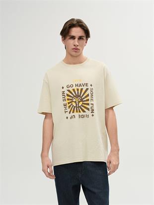 LTB YANESE Erkek Basic Baskılı Sıfır Yaka Taş T-shirt 1225842726089