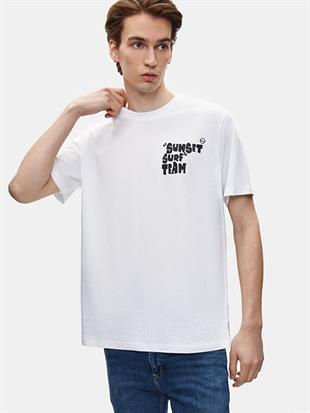 Ltb Yatofo  Erkek Kısa Kol Sıfır Yaka Slogan Baskılı T-Shırt 1225842886089