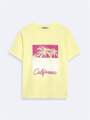 Ltb YONAKA California Yazılı Palmiye Baskılı T-shırt 1224800196089