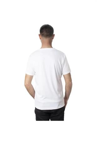 Lumberjack CT104 PES V T-SH 5F V Yaka Kırık Beyaz Erkek Kısa Kol T-shirt 101939404