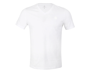 Lumberjack CT106 V NK T-SH 5FX V Yaka Kırık Beyaz Erkek Kısa Kol T-shirt 101939410