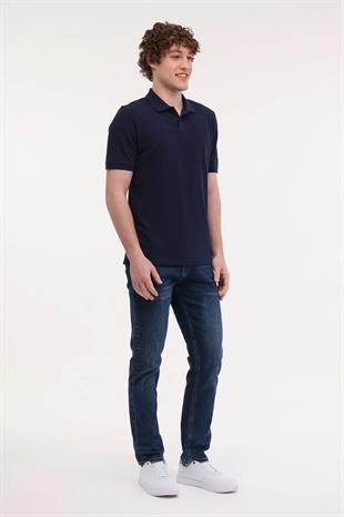LUMBERJACK MB CT953 POLO T-SH 5FX Lacivert Erkek Kısa Kol T-Shirt 101939531