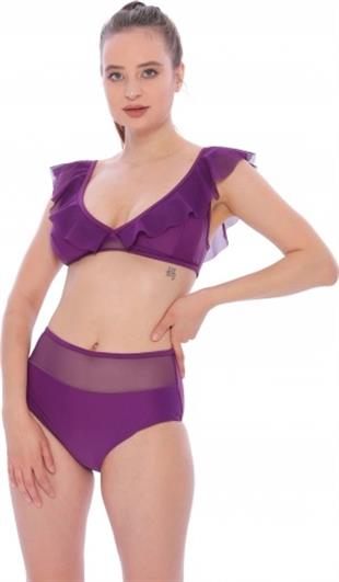 Argisa Düz Fırfırlı Yüksek Bel Yeni Bikini