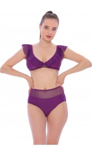 Argisa Düz Fırfırlı Yüksek Bel Yeni Bikini