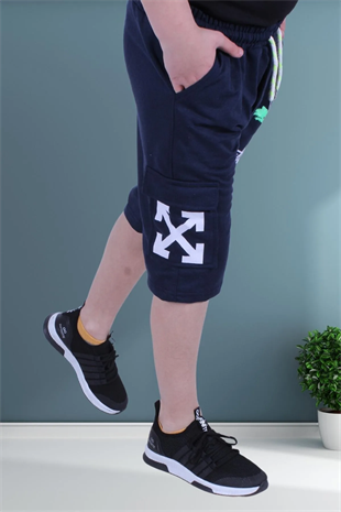 Erkek Çocuk X Baskılı Kapri