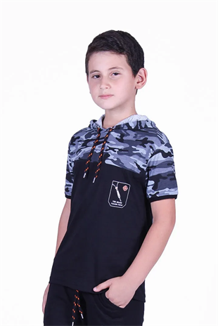 Kamuflaj Desenli T-shirt Erkek Çocuk