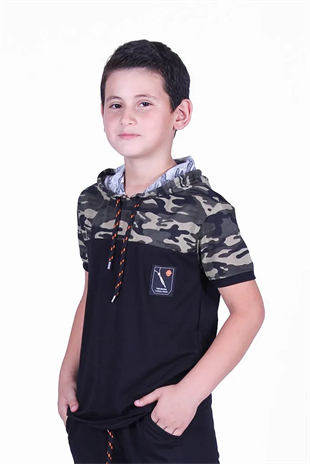 Kamuflaj Desenli T-shirt Erkek Çocuk