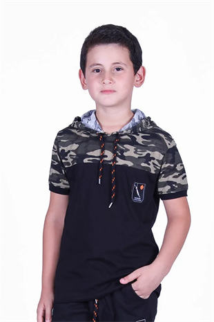 Kamuflaj Desenli T-shirt Erkek Çocuk