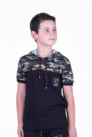 Kamuflaj Desenli T-shirt Erkek Çocuk