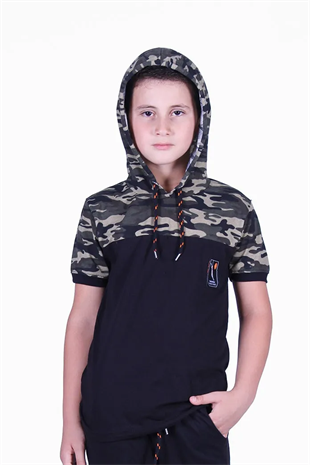 Kamuflaj Desenli T-shirt Erkek Çocuk