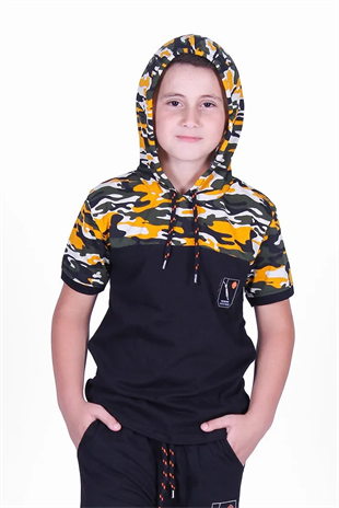 Kamuflaj Desenli T-shirt Erkek Çocuk