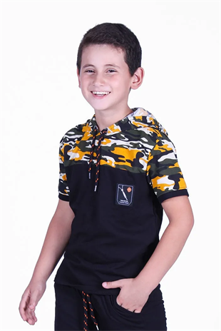 Kamuflaj Desenli T-shirt Erkek Çocuk