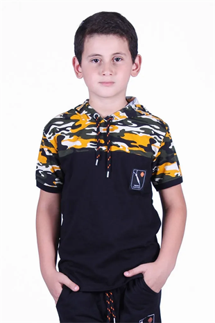 Kamuflaj Desenli T-shirt Erkek Çocuk