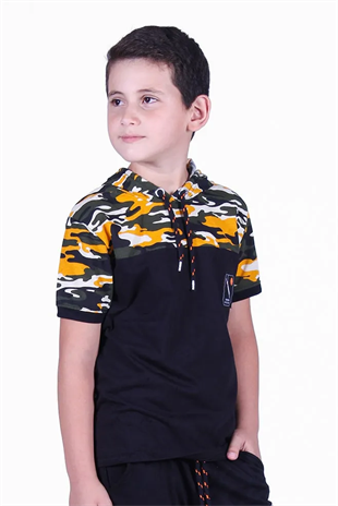 Kamuflaj Desenli T-shirt Erkek Çocuk
