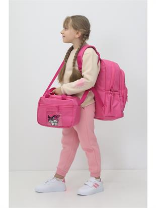 Probag Melody Kuromi 3lü Okul Çanta Sırt Çantası Beslenme Çantası Kalemlik Peluş Oyuncak Hediyeli