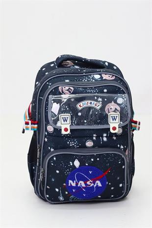 Space Yazılı 3lü Çanta Seti Sırt Çantası Beslenme Çantası Kalemlik İlkokul Peluş Oyuncak