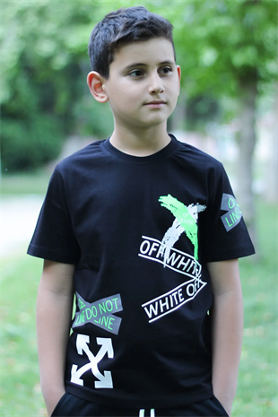 X Baskılı %100 Pamuk Erkek Çocuk T-shirt 9-16 Yaş