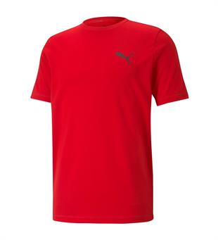 Puma Active Small Logo Tee Erkek Kırmızı Günlük Stil T-Shirt 58672511
