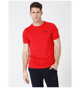 Puma Active Small Logo Tee Erkek Kırmızı Günlük Stil T-Shirt 58672511