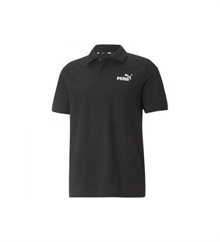 Puma Essential Pique Polo Erkek Siyah Günlük Stil Polo T-Shirt 58667401