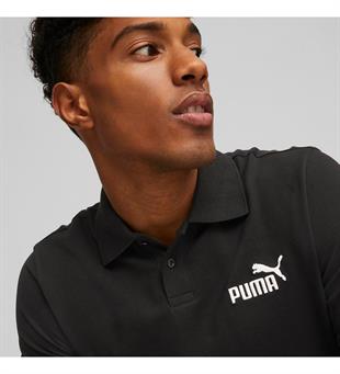 Puma Essential Pique Polo Erkek Siyah Günlük Stil Polo T-Shirt 58667401