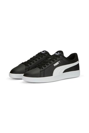 Puma Smash 3.0 L Black White Erkek Günlük Ayakkabı Siyah 390987-04