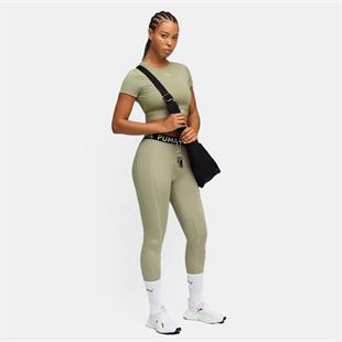 Puma STRONG TEE - SHORT Yeşil Kadın Crop T-Shirt 52680582