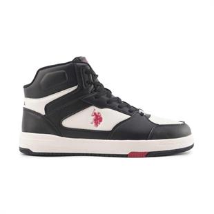Us Polo 3W Presto Hı 3Pr Siyah Beyaz  Erkek Sneaker Ayakkabı
