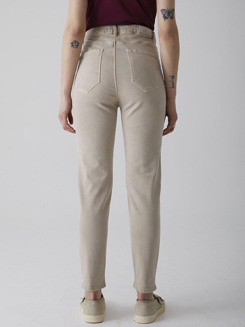 Ltb Dores MYSTIC BEIGE Yuksek Bel Sl m Mom Jean Pantolon 010095139415579 54754
