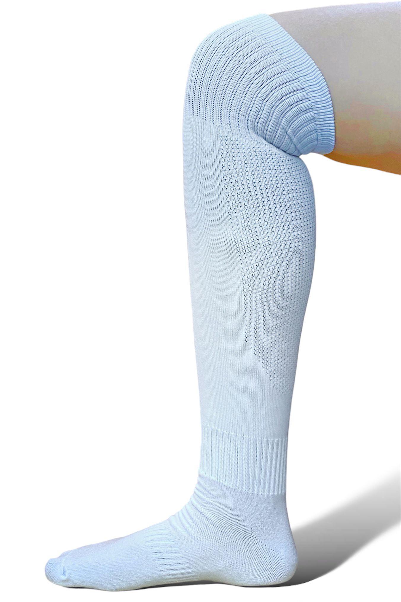 Yetişkin Profesyonel Baldır Fileli Beyaz Futbol Çorabı Tozluk Halı Saha  Çorabı Konç (40-46) KARTAL-PROF