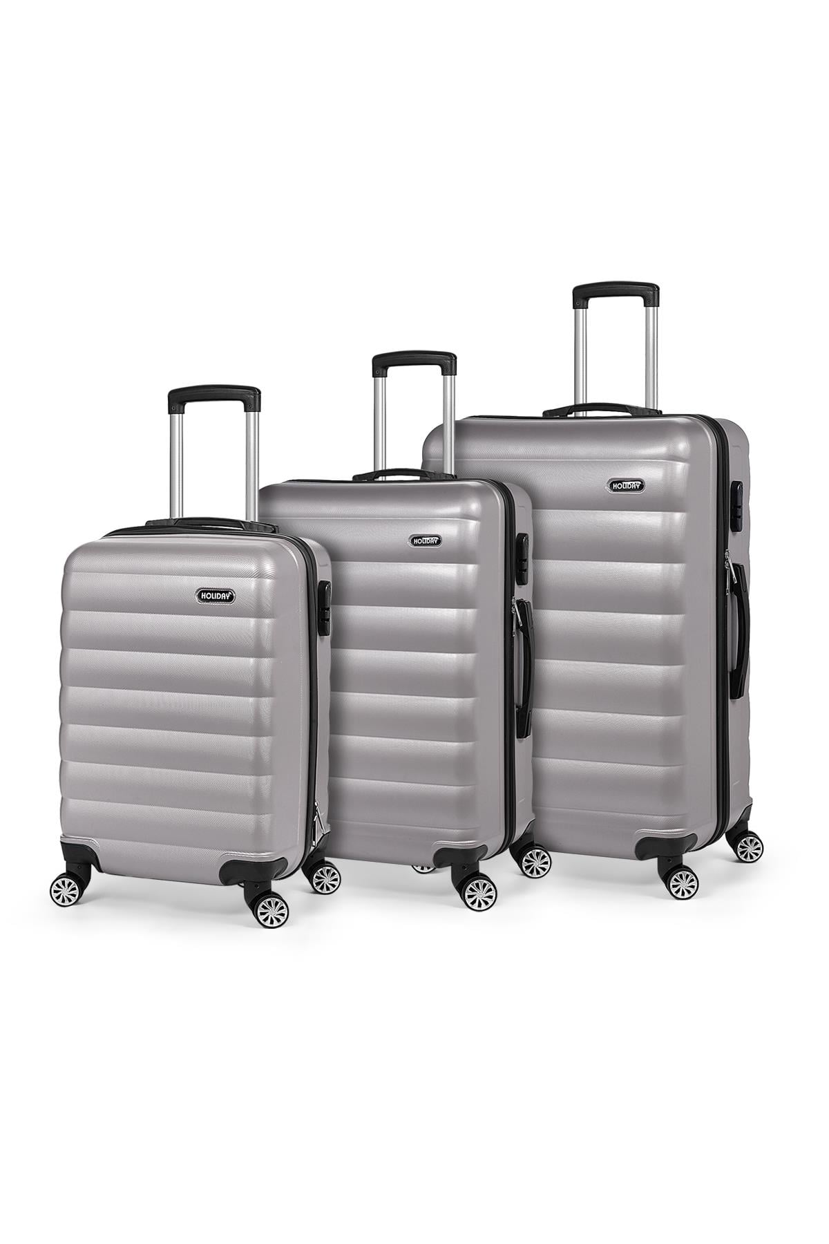 Gri 3'lü Valiz Seti