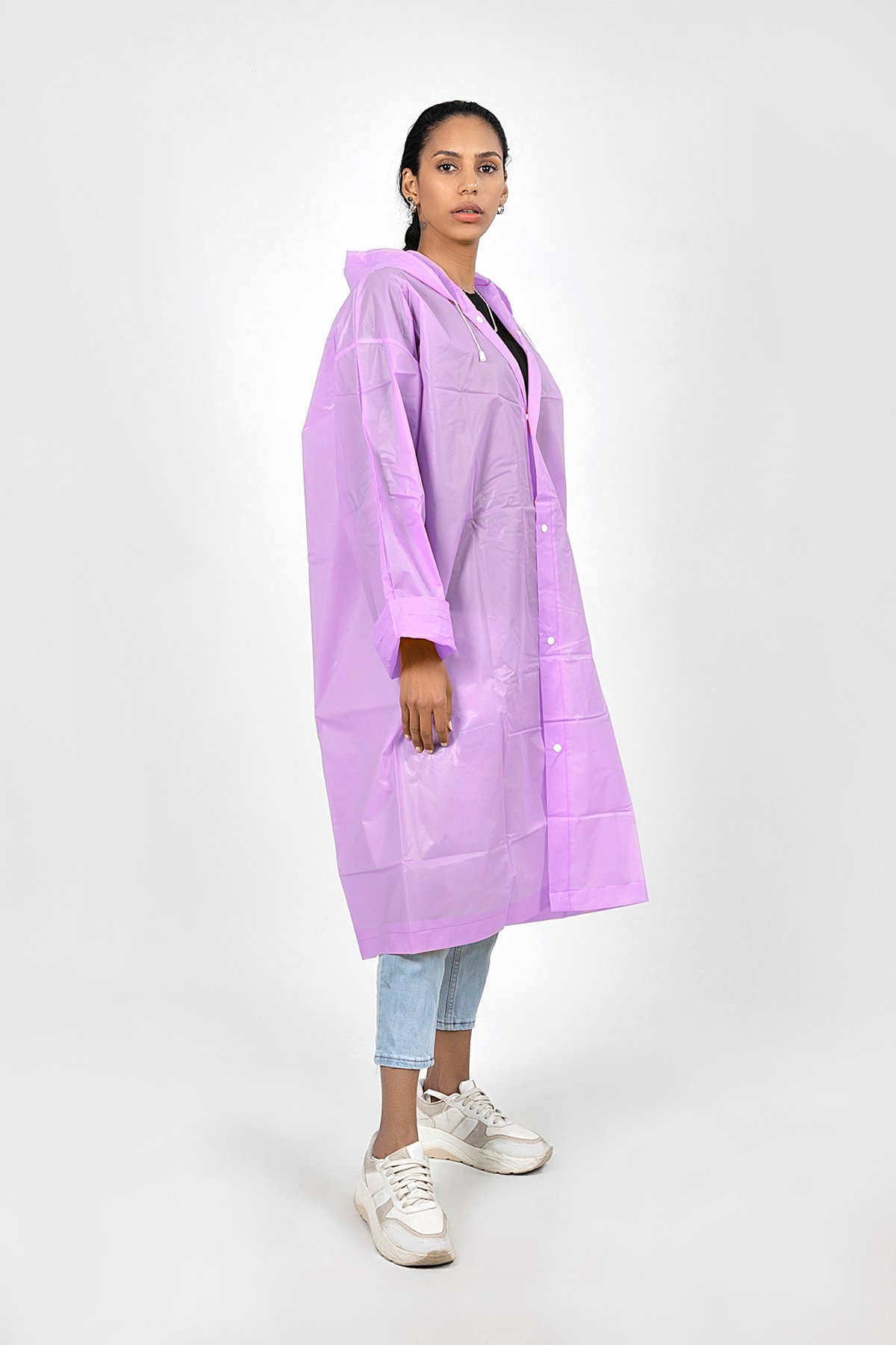 POLO55 Unisex Kapüşonlu Çıtçıtlı Yağmurluk ve Rüzgarlık