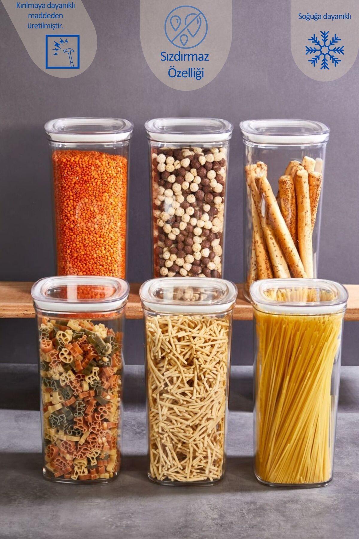 polo55.sport.1855 Home Şeffaf Sızdırmaz  6 Adet 1,4 Lt  Saklama Kabı