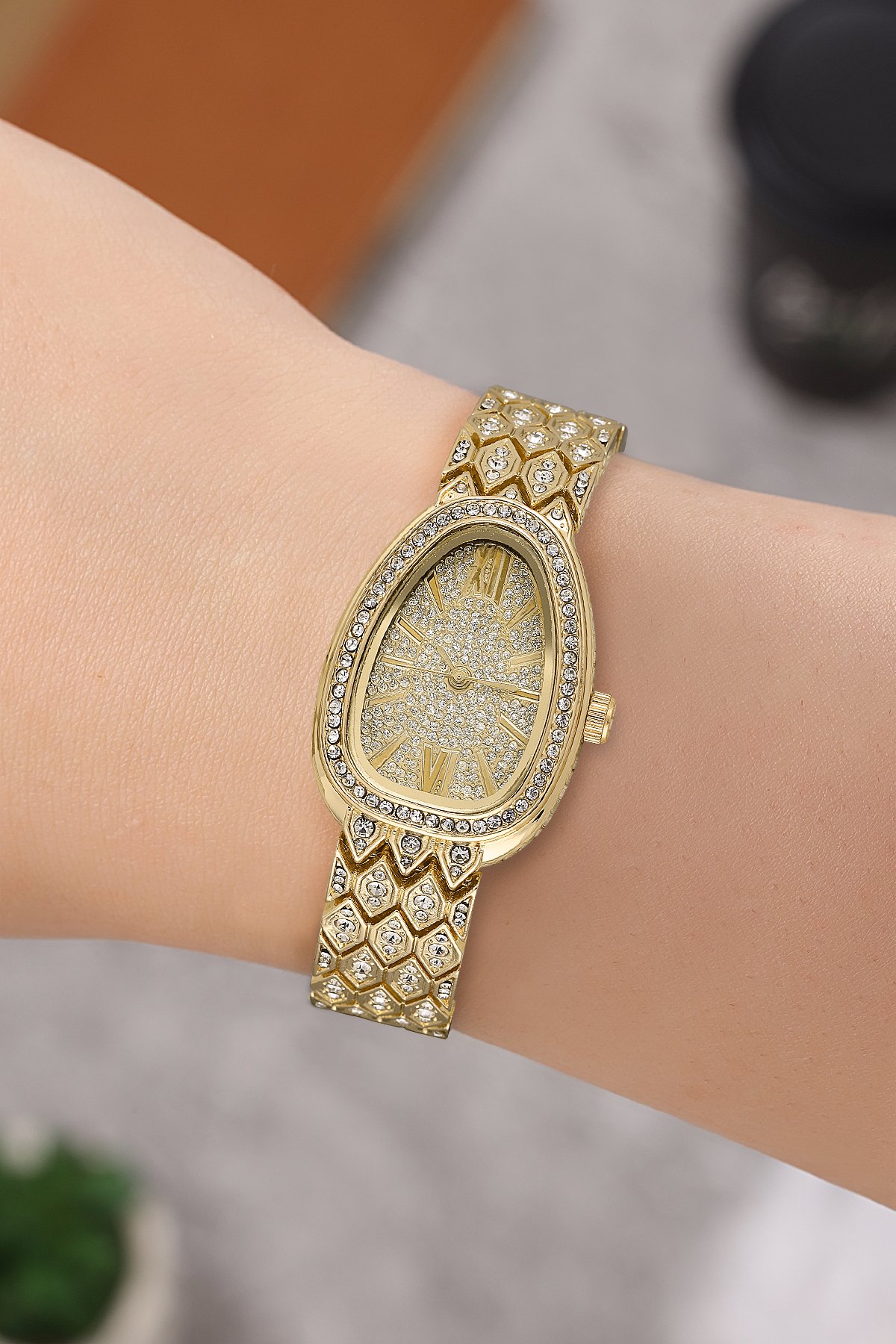 Yılan Figürlü Kadın Kol Saati