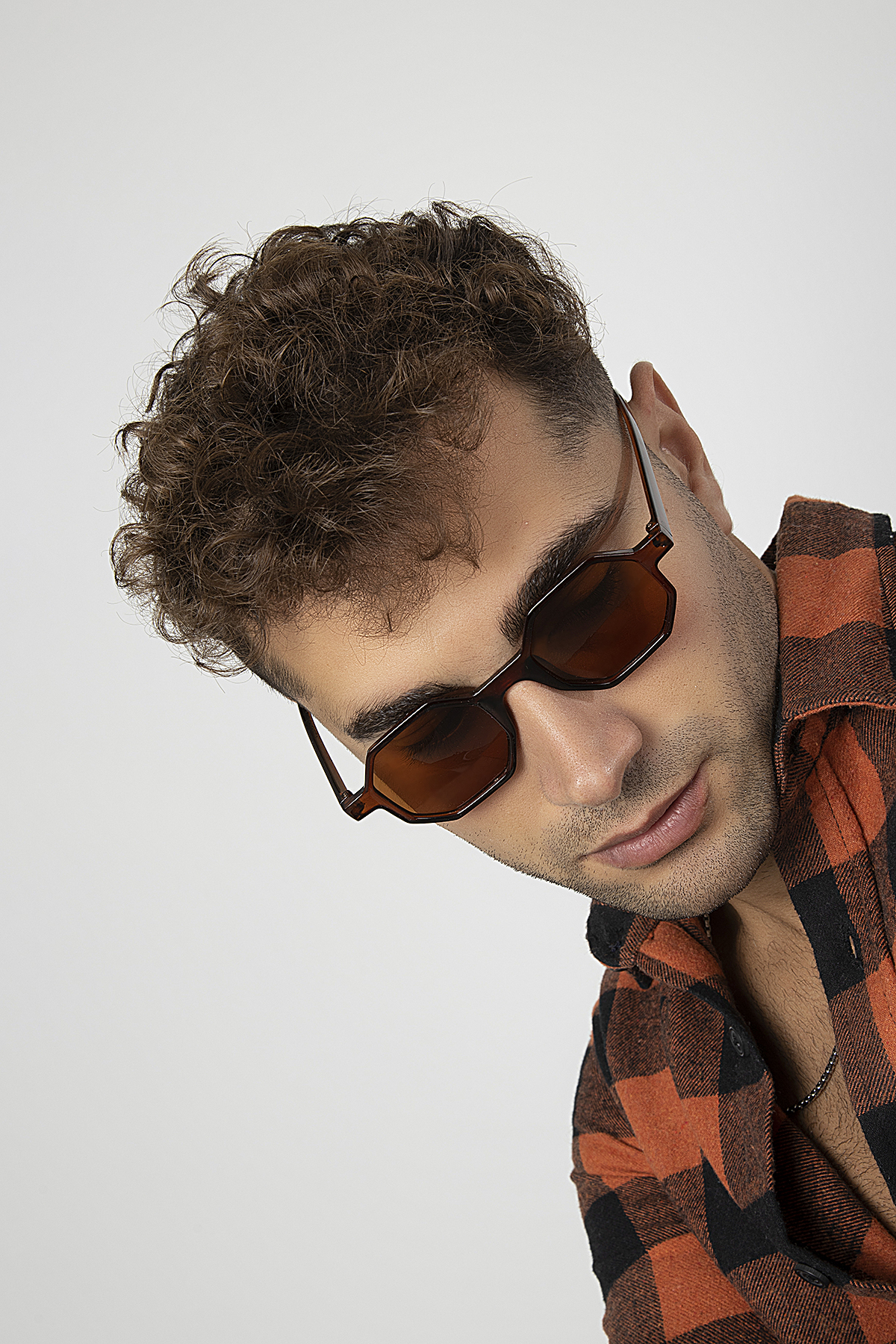 Altıgen Retro Erkek Güneş Gözlüğü