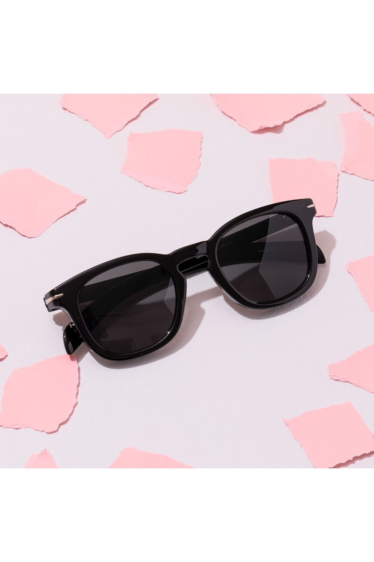 Beqa Kare Anahtar Model Gold Metal Detaylı Erkek Güneş Gözlüğü