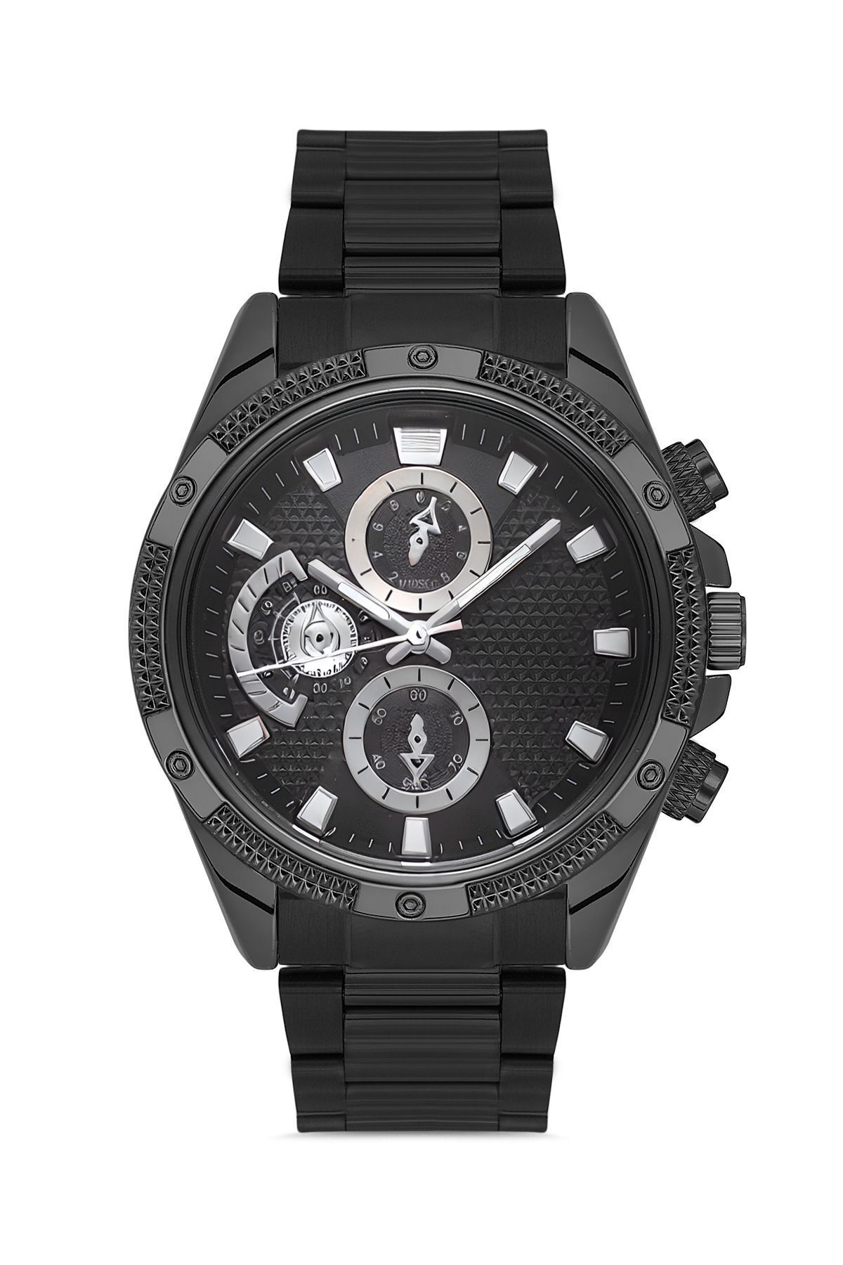 Dekoratif Kadran Şık Kasa Siyah Metal Kordon Erkek Kol Saati