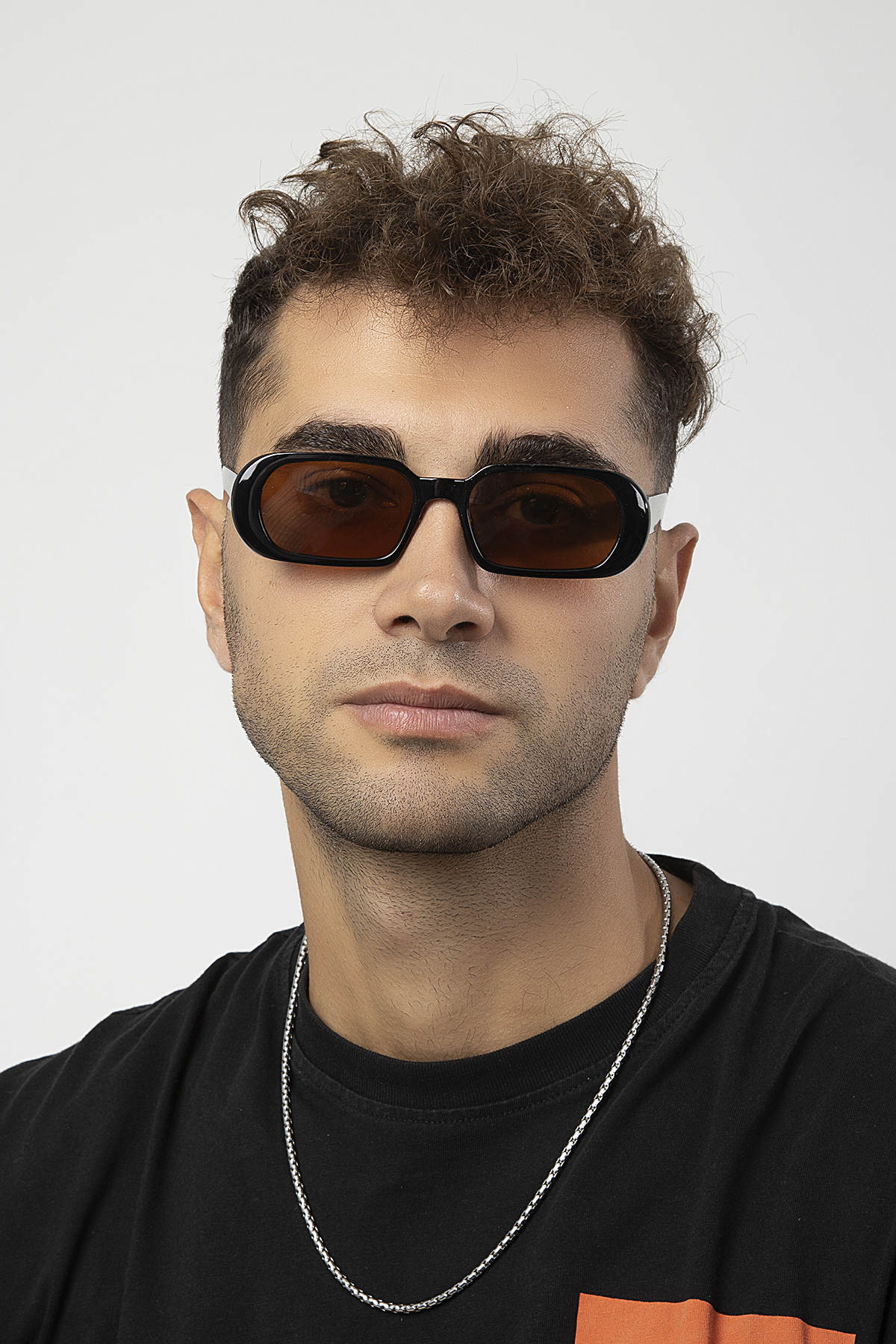 Elips Model Kemik Çerçeve Erkek Güneş Gözlüğü