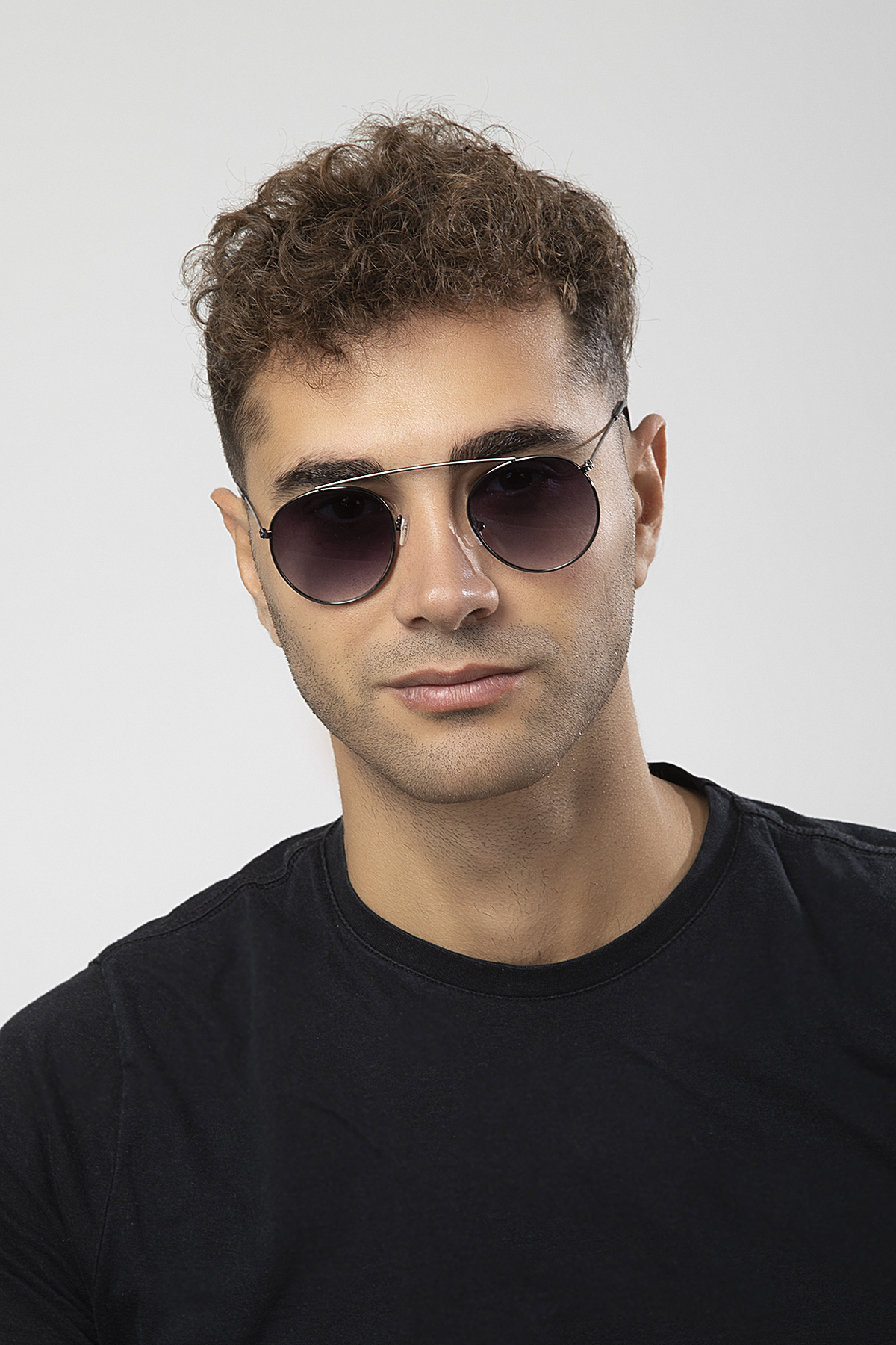 Köprülü Yuvarlak Kasa Metal Erkek Güneş Gözlüğü