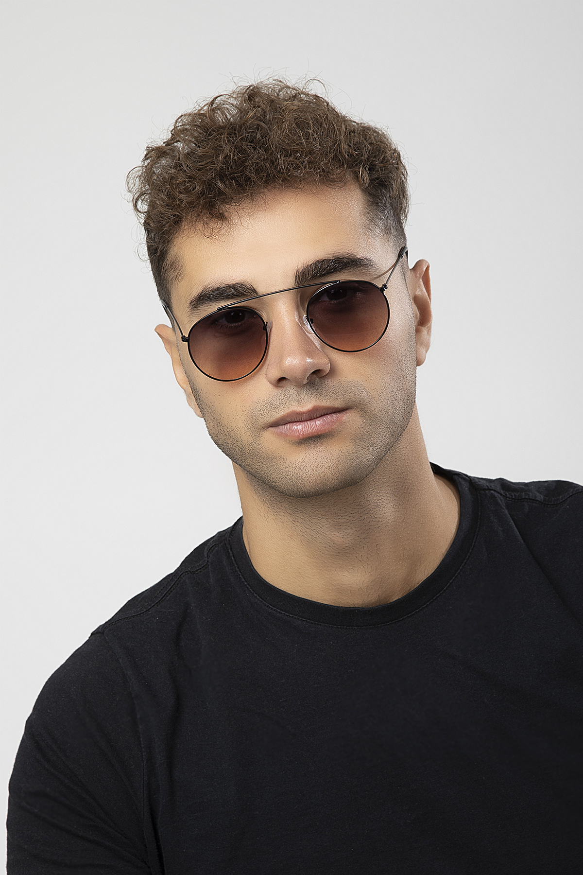 Köprülü Yuvarlak Kasa Metal Erkek Güneş Gözlüğü