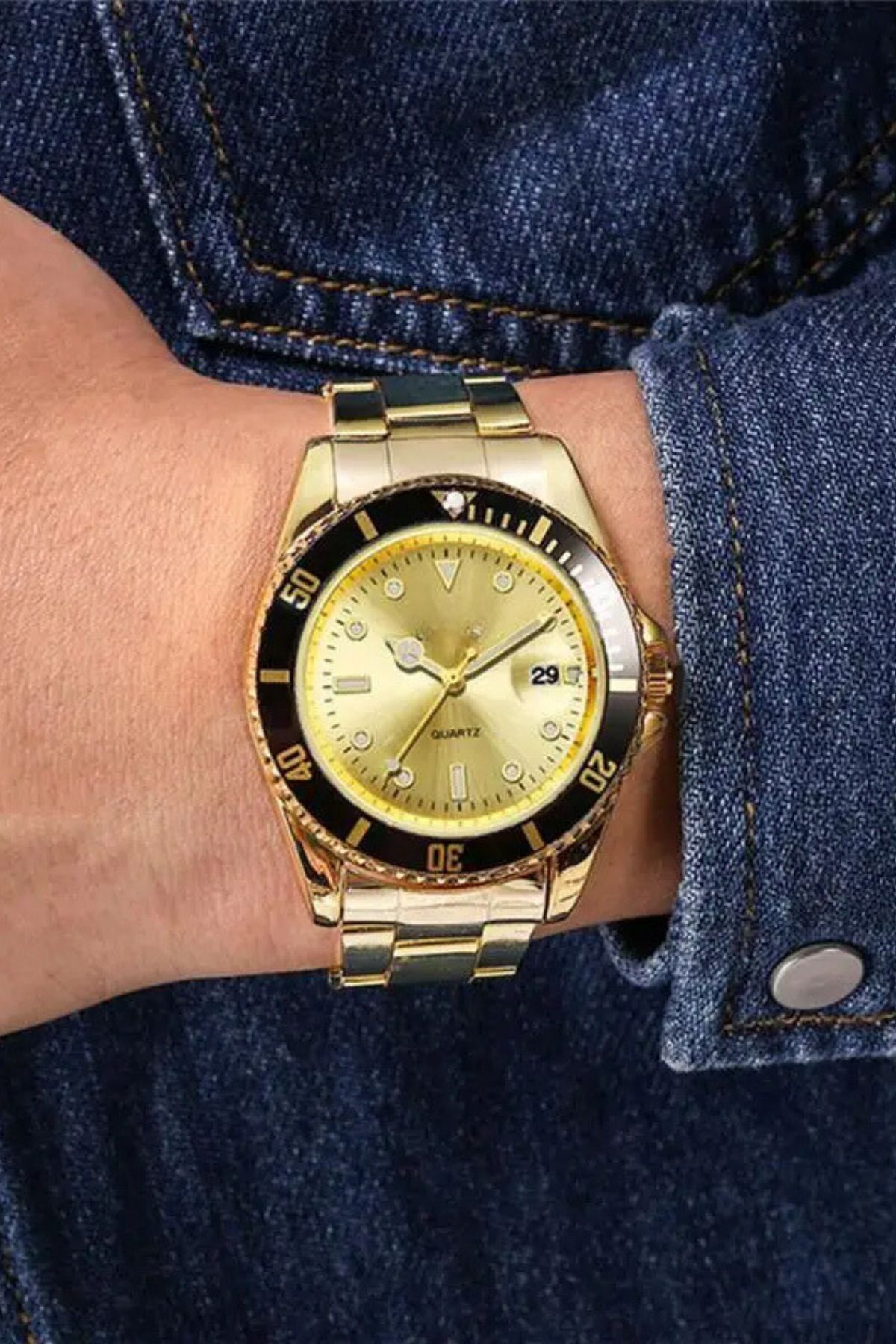 Lüks Takvim Göstergeli Şık Unisex Kol saati