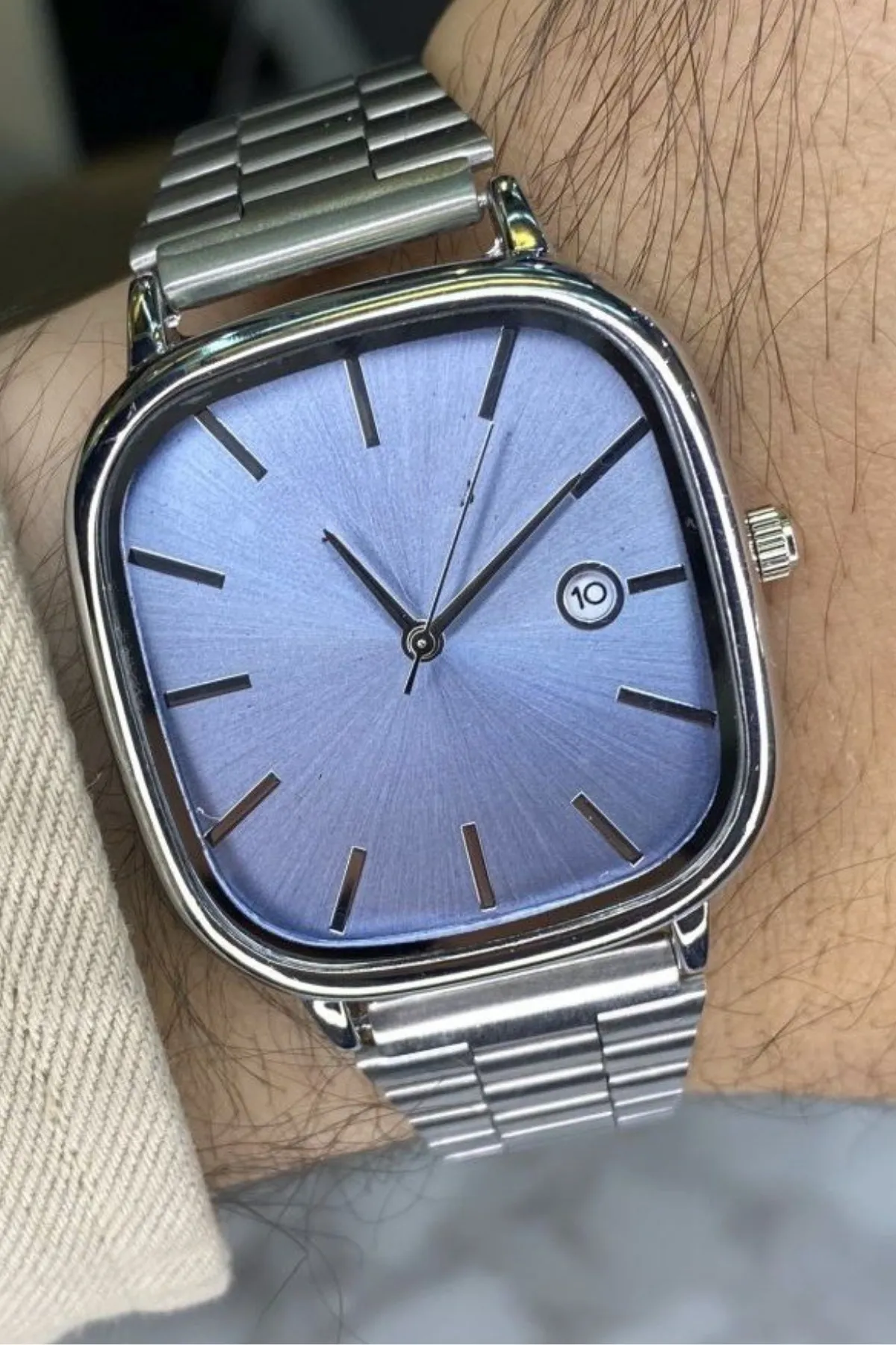 Mavi Kadranlı Takvimli Erkek Kol Saati